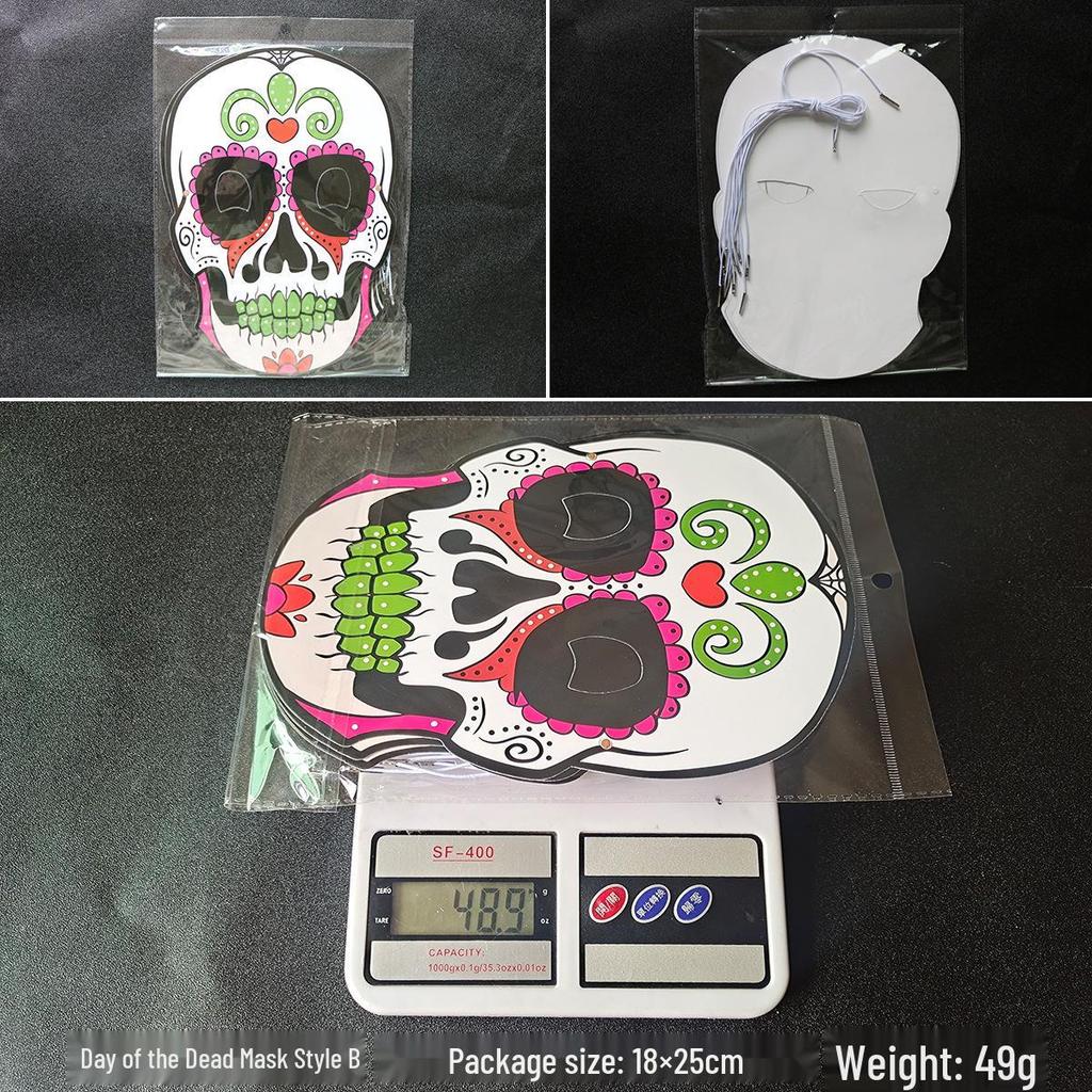 2024 Mexican Day of the Dead Halloween Dance Paper Mask