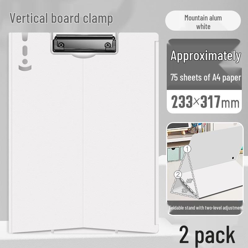 Durable A4 Vertical Clipboard with Writing Pad and Thickened Clips