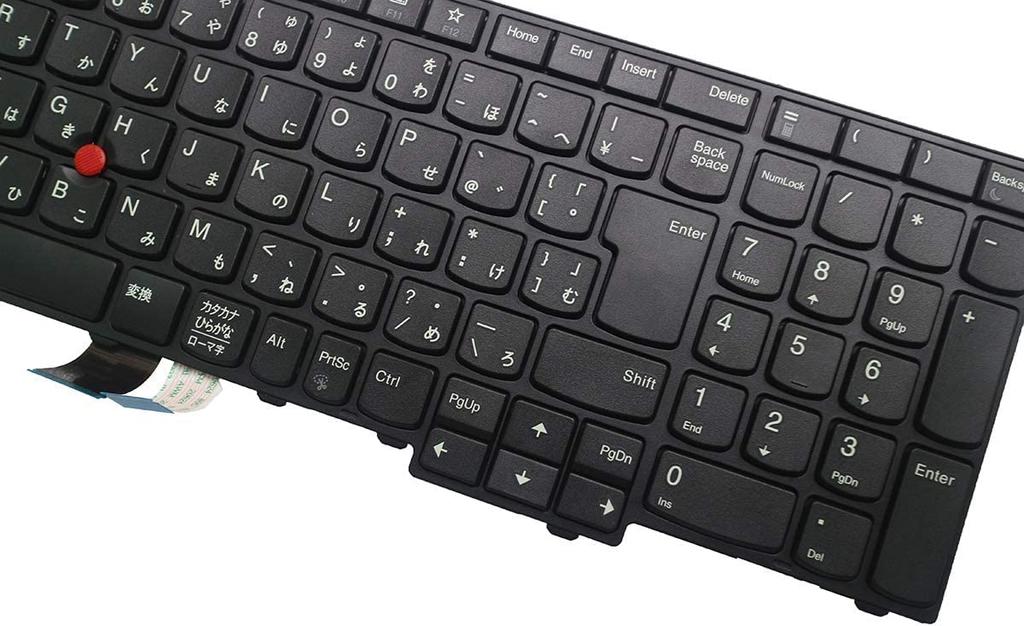 (Replacement) Compatible with Lenovo ThinkPad L570, L560, and T550 Japanese Keyboard (Black) FRU No. 01AX682