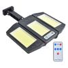 COB Solar Light Motion Sensor Remote Control Street Lamp Outdoor IP65 Waterproof Garden Wall Lamp