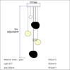 Nordic Minimalist Staircase Chandelier Bubble Glass Light Luxurious Living Room Family Kitchen Restaurant Celing Pendant Lamp