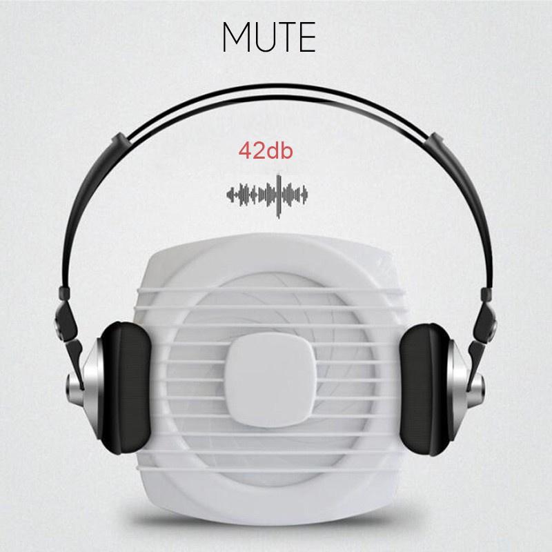 12W 4 Inch Kitchen Bathroom Window Ceiling Wall Mount Ventilation Exhaust Fan White