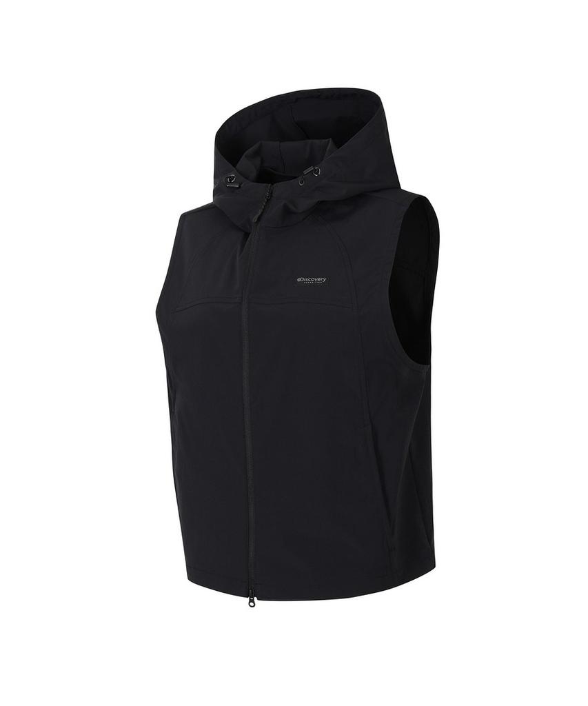 Discovery Expedition Women'S Freshvent Lightweight Woven Training Hooded Vest (Black)