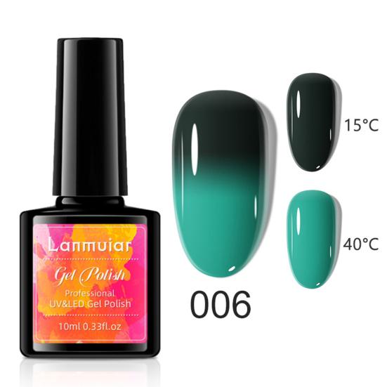 10 ml Schnelltrocknend Sichere Inhaltsstoffe Mehrere Farben Nagellack Temperaturverlaufsänderung Gel-Nagellack Nagelzubehör
