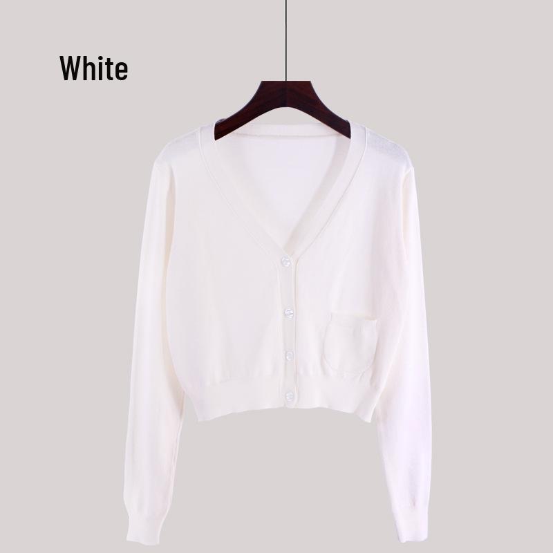 

Женский кардиган с длинным рукавом и карманами, мерсеризованный хлопок, однотонный, легкая куртка для весны и осени. L