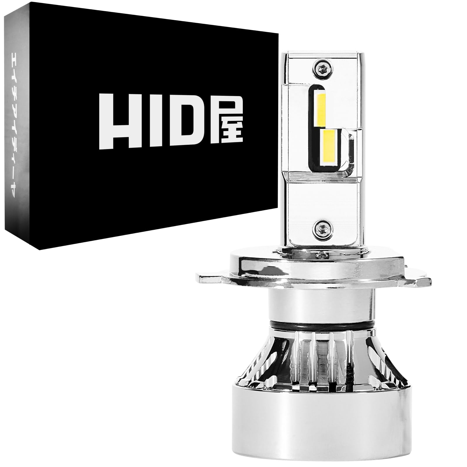 

HID-YA H4 LED Motorcycle Headlight 49600cd (Candela) [60W HID Brightness] Explosive Light Vehicle Inspection H4 Hi/Lo белый