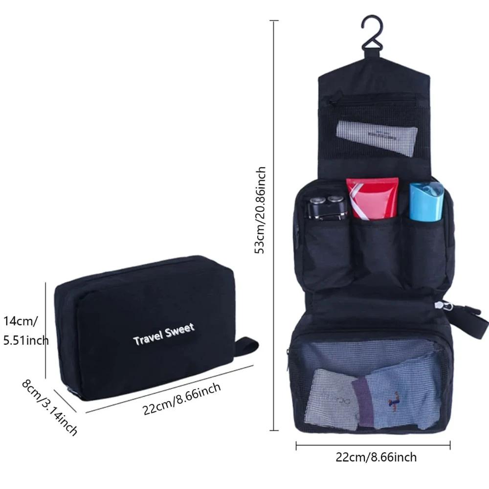 1 Stück-Mann Business Hochwertige Damen Make-up Taschen Reise Kosmetiktasche Toilettenartikel Organizer Wasserdichte Aufbewahrung Neceser zum Aufhängen Fledermaus