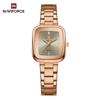 NAVIFORCE Unique Woman Quartz Watch Retro Watches 3ATM Waterproof Stainless Steel Watchband High Quality Ladies' Watches NF5075
