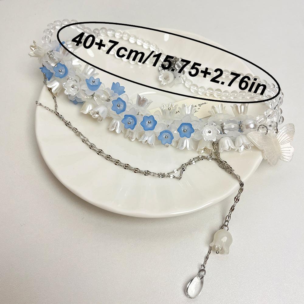 Blume Maiglöckchen Kette Choker Acryl Maiglöckchen Anhänger Halskette Mädchen