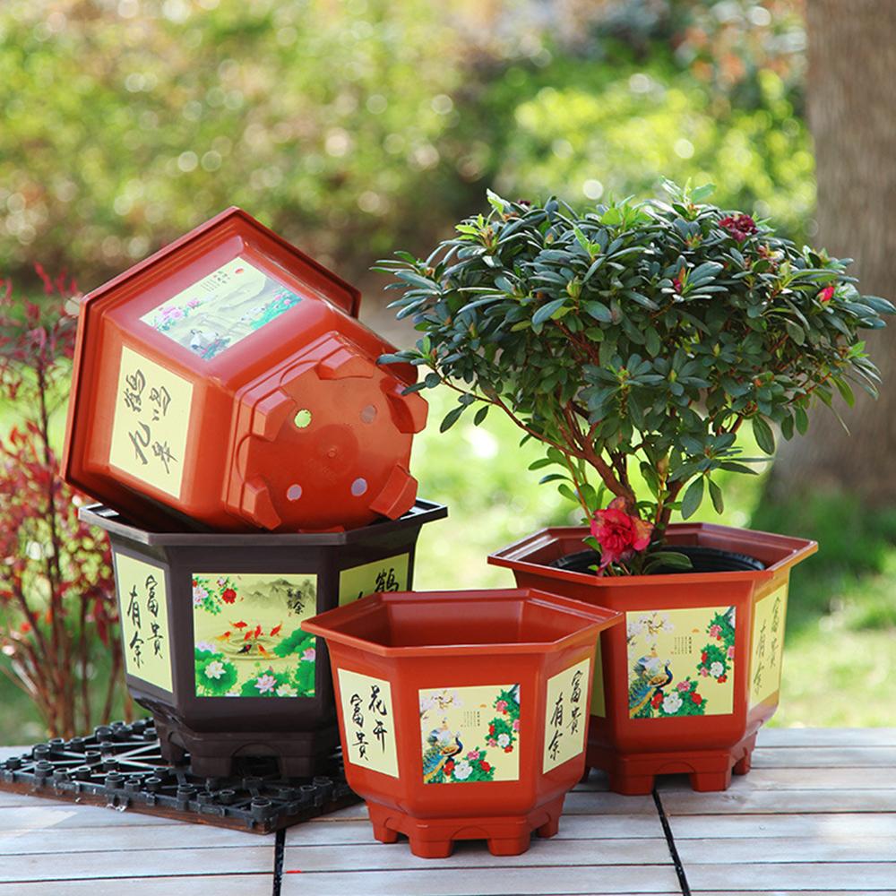 Thickened Potted Bonsai Plastic Hydroponic Planter Durable Water Planting Pots