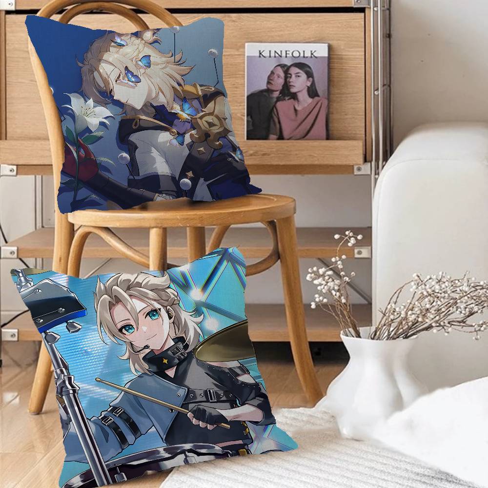 ANIME A-AlbedoS Cushion Cover Pillowcase Upholstery Sofa Throw Pillow Home Decor Pillowcas