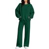Women's Casual Neck Sweatshirt and Pants Set with Pockets for Fall Winter