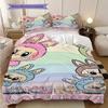 Labubu Plush Collection Cute Colorful Friends Bedding 1 Duvet Cover 2 Pillowcase Without Core Christmas Birthday Gift
