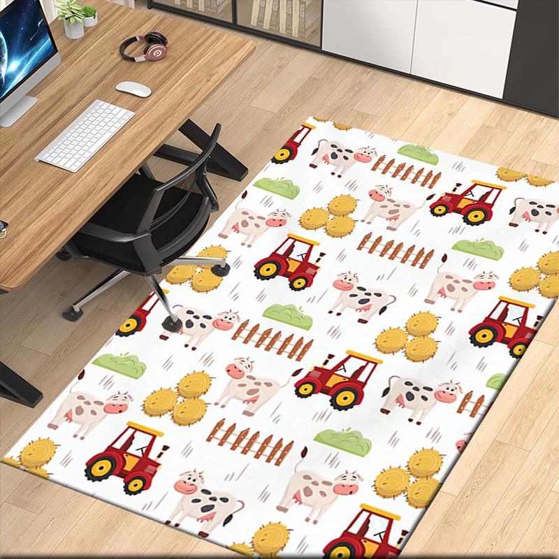 Truck Printed Carpet, for Office Chair Living Room Bedroom Kitchen Room Decor Gifts.