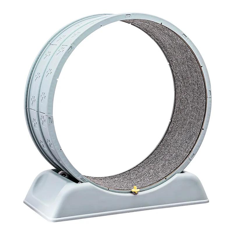 

Беговая дорожка для кошек, бесшумный ролик для фитнеса для домашних животных, беговое колесо с защитой от защемления стоп, гимнастическая рамка для кошек, игрушка для кошек/собак, крупные товары для домашних животных синий