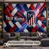 Atletico Madrid FC Personalizuotas gobelenas Palaikymas Custom Name, Sienų menas Namų dekoravimas