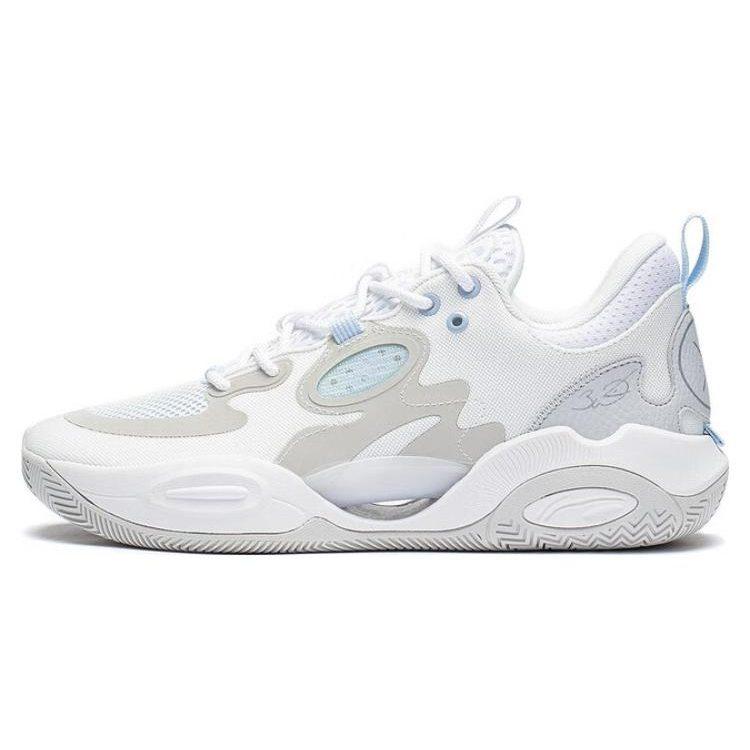 Li Ning Wade ALLDAY Wade ALLDAY Comfortable Abrasion Resistant Breathable Low Top Basketball Shoes Men's White Gray ABPT007-4