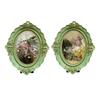 Picture Frame Oval Decorative Ornate Photo Frame Photo Display Holder for Bedroom Wall Hanging Living Room Desktop Home Decor