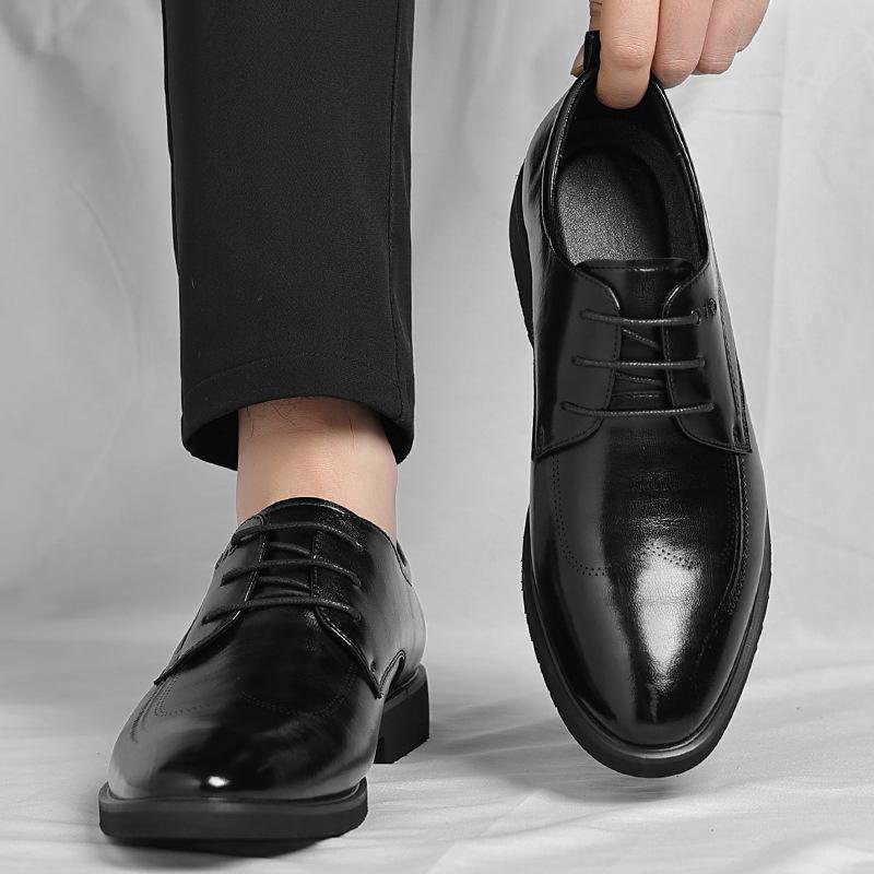 Large Size Leather Shoes Men's 2025 Spring New Brock Trend Men's Shoes British Style 2025