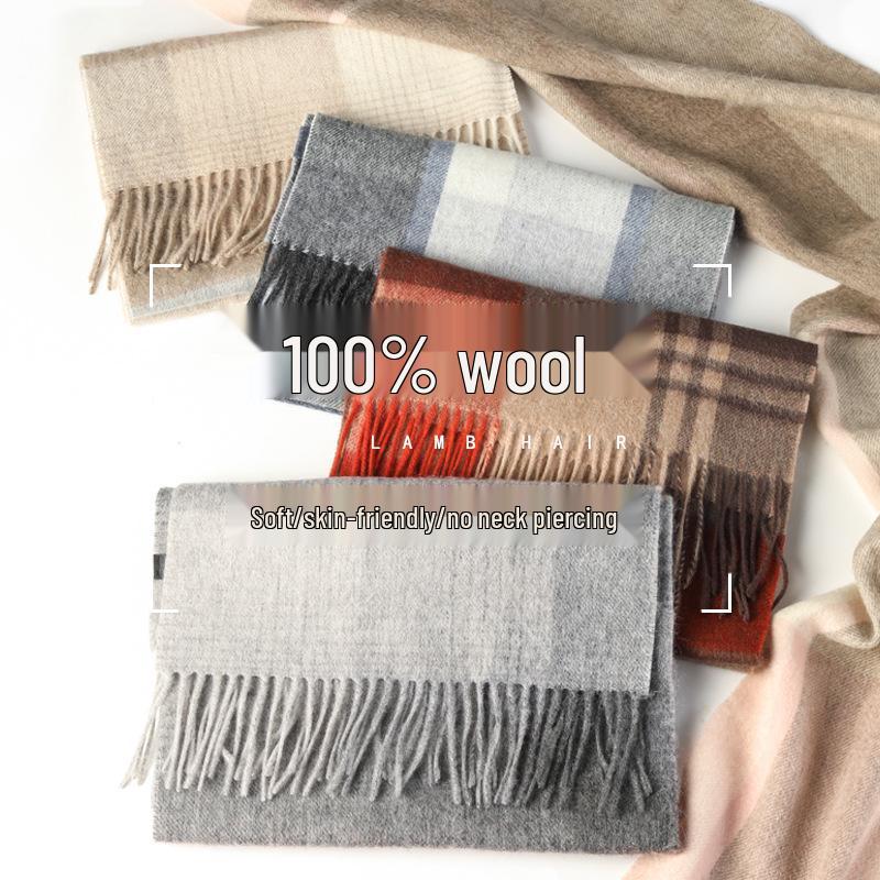 Prémiová šála z australské merino vlny - Unisex zimní hřejivost, jednobarevná