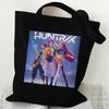 Spot KPOP Demon Hunter Group Cartoon Print Canvas Bag Women's Daily Handbag Shopping Bag
