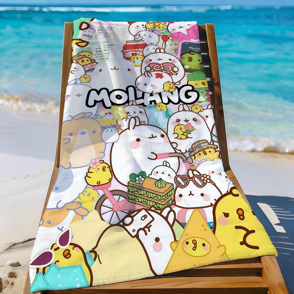 Cartoon M-molang-S Cute Towel Sports Quick Dry Travel Camping Gear Sandproof Soft Light Large Beach Towel