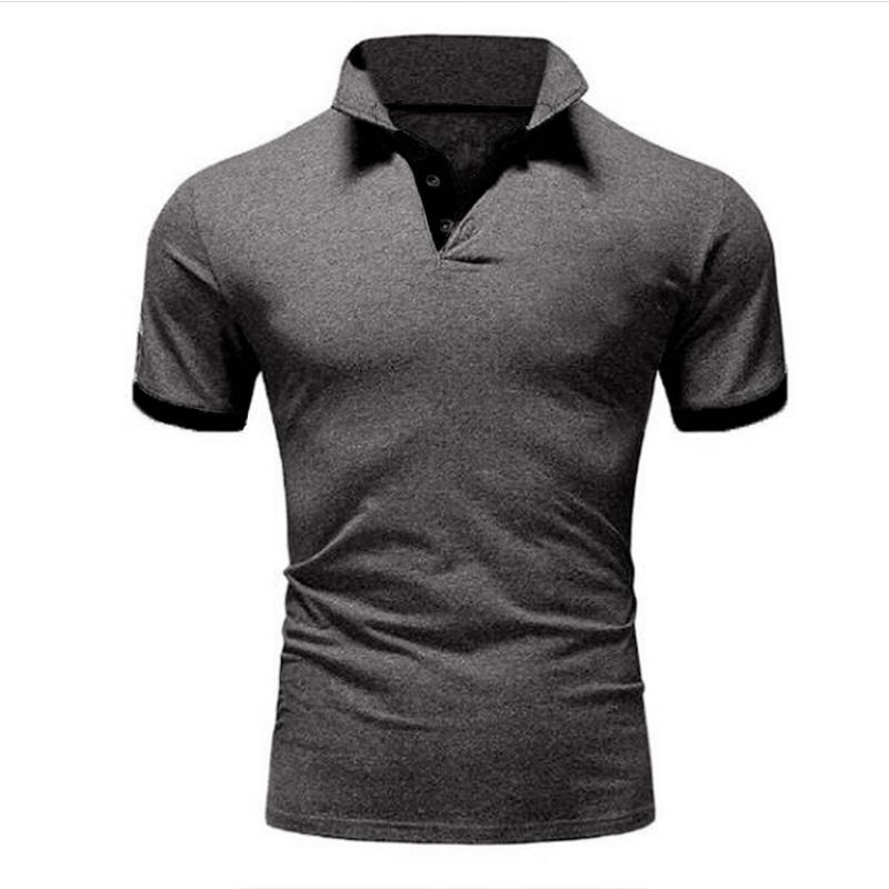 Herren T-Shirts Kurzarm-T-Shirt Fitness Muskel Jogger Bodybuilding Schnelltrocknendes T-Shirt Männliche Sportbekleidung Übergroße Oberteile POLO