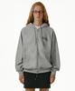Teket Plan Zip-Up Hoodie Melange Gray