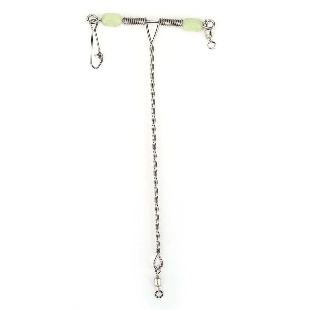 10pcs Stainless Steel, Bds Balance T Shape erhu instrumento 3 Luminescent fishing tackle s Snap Fishing Connector Tackle