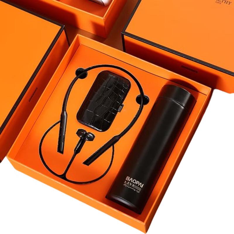 Leopard Brand Smart Thermos & Tech Gift Set
