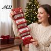 Christmas Gift Giving Supplies Money Card Holder with 6 Slots, Santa/Elk/Tree Theme Cash Box for Santa Claus Bills And Cards, Festive Cardboard
