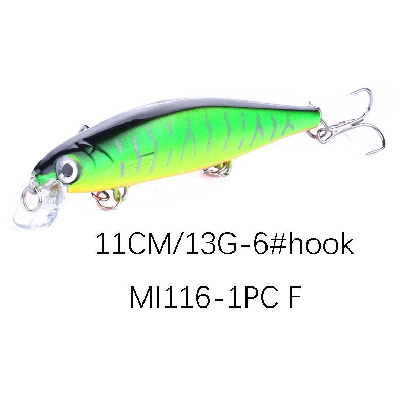 HENG JIA Schwimmender/Sinkender Minnow-Köder 11cm 13g für Wolfsbarsch und Rapfen