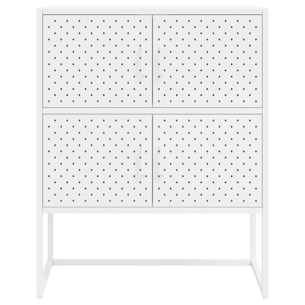 Highboard White 80 x 35 x 100 cm Steel