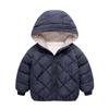 Boys And Girls Baby Thickened Hooded Jacket In Small Children Down Cotton Clothing Short