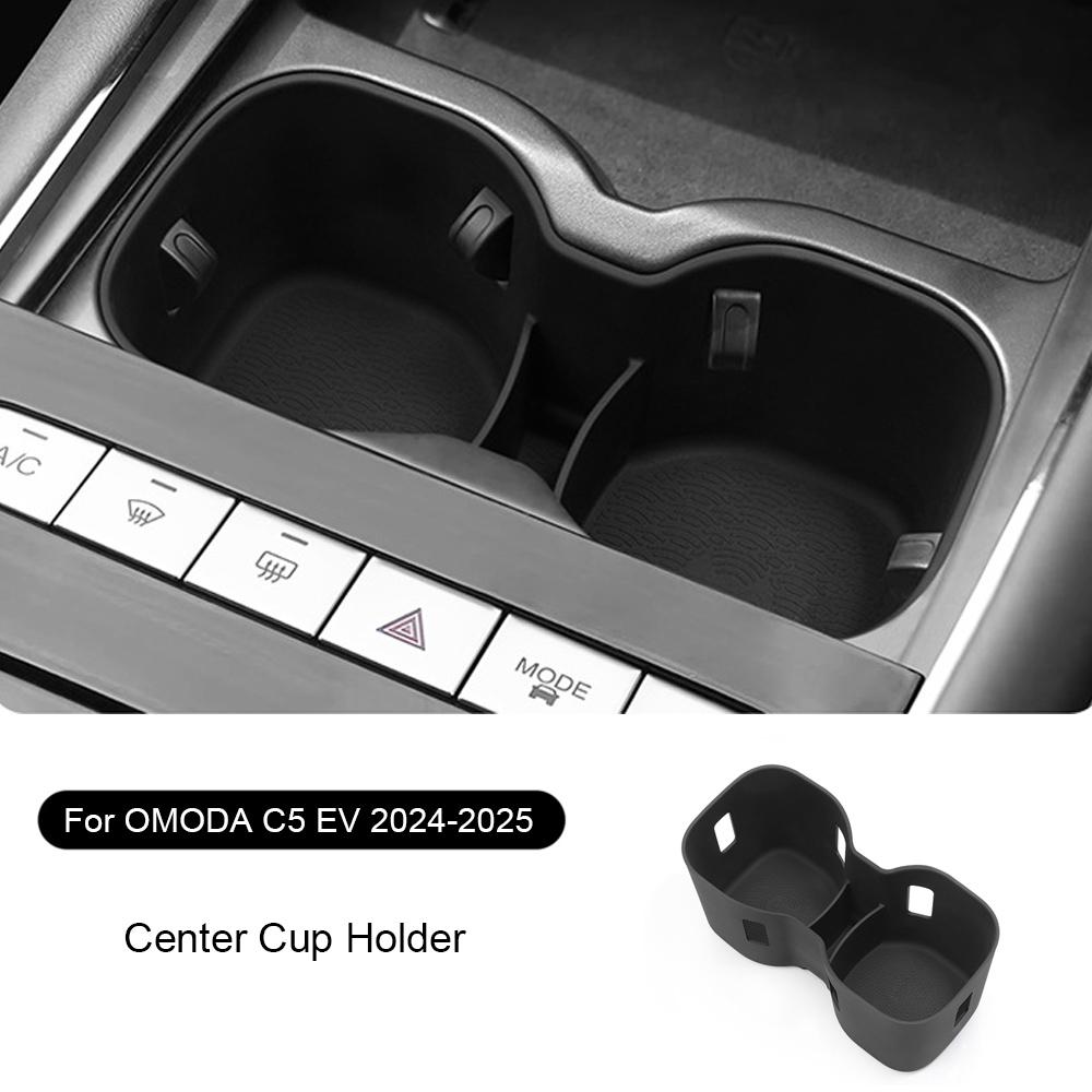 For Chery OMODA C5 EV 2024-2025 Center Wireless Charging Pad Non-slip Central Control Lower Storage Box Armrest Organizing Box