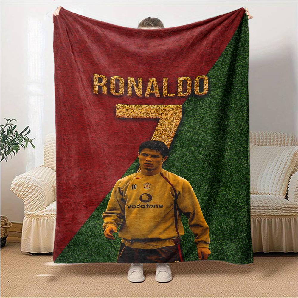 Last Dance Ronaldos Legacy bedruckte atmungsaktive und warme Flanelldecke, ein stilvolles Geschenk für Zuhause, geeignet für den Gebrauch zu Hause, im Büro und als Tagesdecke. 0713a17