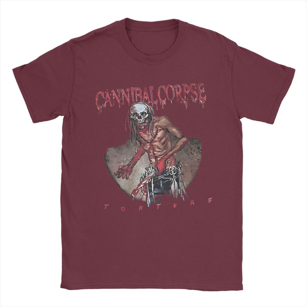 Men TShirt Cannibal Corpse Torture Vintage Cotton Tee Shirt Short Sleeve T Shirts Round Neck Tops Plus Size