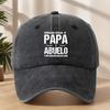 PAPA ABUELO Letter Printed Baseball Cap Classic Washed Retro Peaked Cap Soft Comfortable Sweat-Absorbent and Breathable Hat Outdoor Leisure Sun Hat