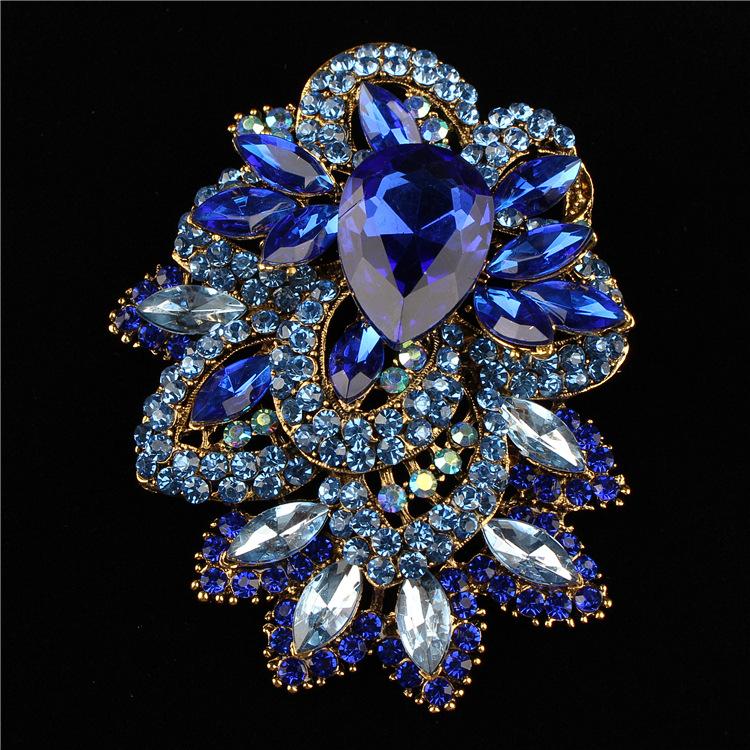 Rhinestone Brooch Pins for Women Shiny Boutique Decoration Badges Party Banquet Dress Gift