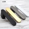 Italian Minimalist Eco Wood Door Handle: Keyless Magnetic Lock for Bathroom or Bedroom
