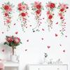 Valentine'S Day Rose Wall Sticker Vine Fence Butterfly Removable Stickers Pvc Self-Adhesive Party Atmosphere Decorative Decals