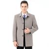 Winter double-sided cashmere coat for men, mid-length thickened suit collar woolen coat, middle-aged woolen coat