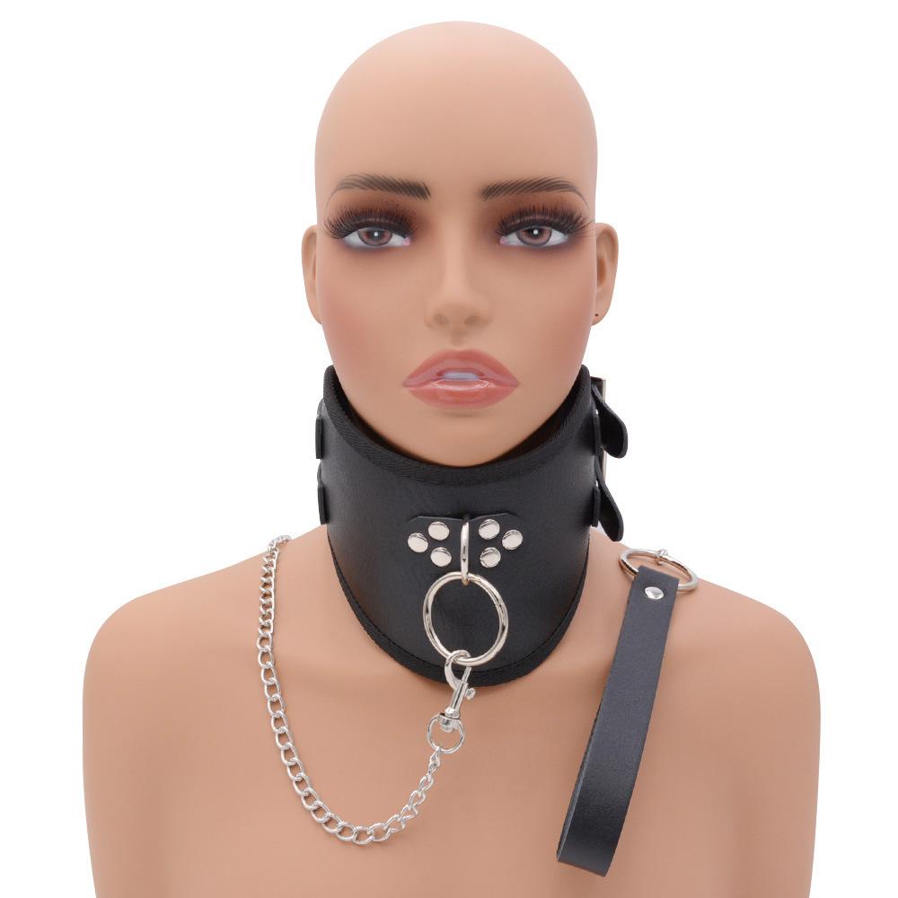 Adult Sex Collar Male Female Sexy Neck Cover Neck Cover Accessories Erotic Leather Neck Strap Fetish Slave Bondage Collar