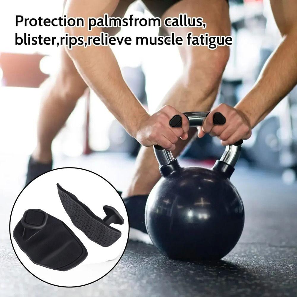 1 Pair Elastic Workout Gym Gloves Anti-slip Silicone Palm Grips Weight Lifting Grips  Weightlifting