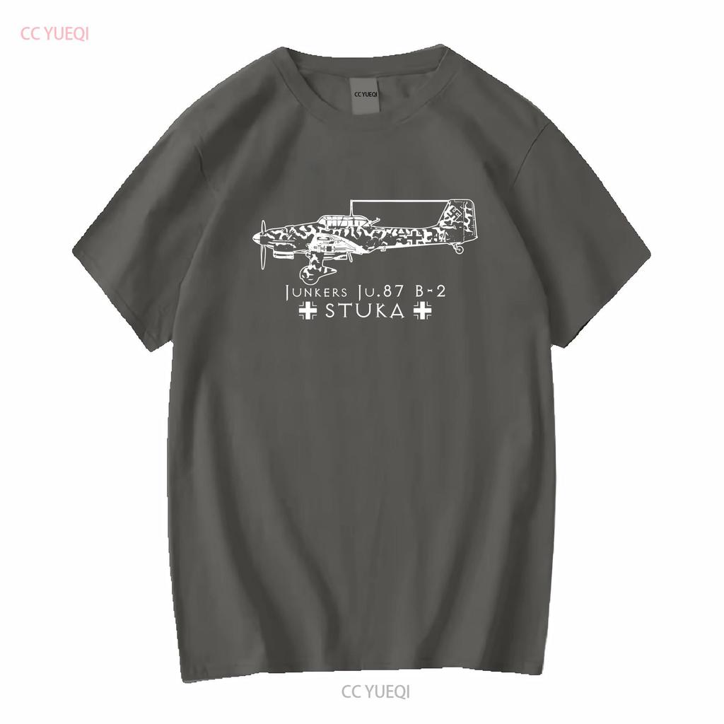 Ju 87 Stuka Junkers Bombardiere in picchiata tedesco Luftwaffe Caccia Blitzkrieg T Shirt NFT264 manica lunga o corta vintage Grafica lavata