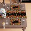 Sugar Skull Marigolds Floral Dia De Los Muertos Day of The Dead Mexican Placemats Set of 4 Table Mats for Kitchen Dining Table Decorations 12x18 Inch