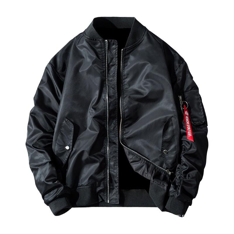 Mens Lightweight Windproof Casual Jacket Loose Fit Stand Collar Outerwear Young Adults