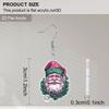 2D Flat 1Pair Christmas Festival Cartoon Painting Earring Claus for Christmas Jewelry for Women Female