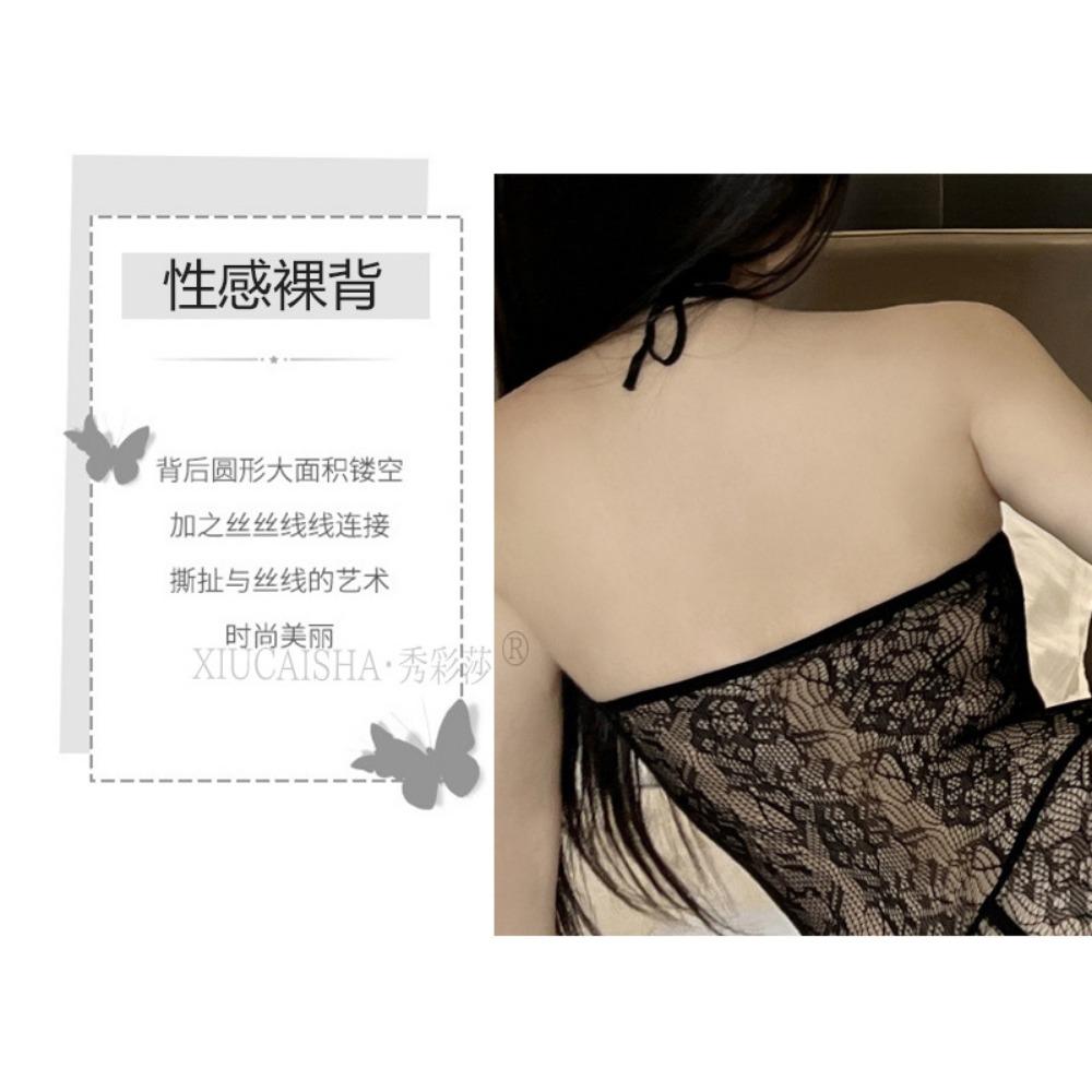 Sex Underwear Open Black Stockings Seductive Sexy Tearing Full Body Mesh Bed One-piece Large Size Pure Lust Passion