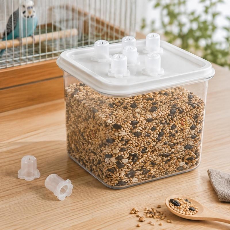 Outdoor Garden Port Insert Parts for Bird Feeding Stations, Flower-Style Plastic Replacements for Routine Use Needs